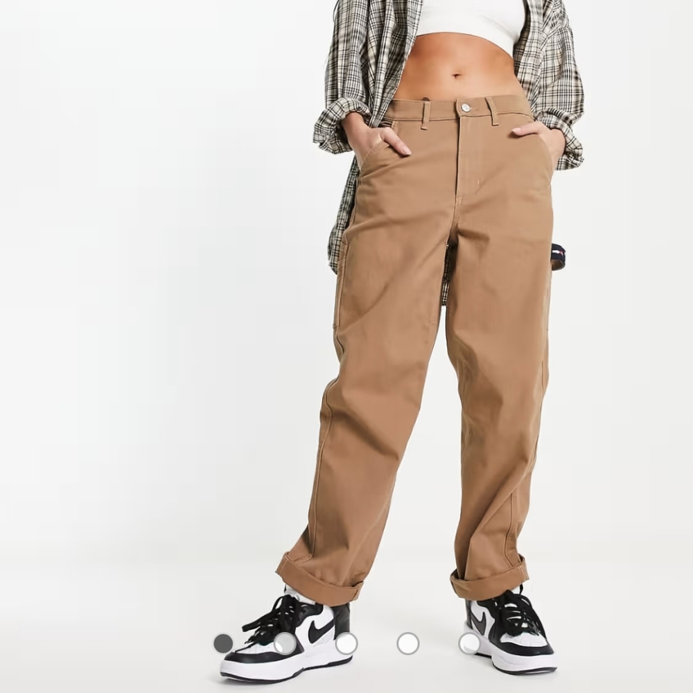 Tommy Jeans Womens Twill Rolled Cuff Carpenter Pants Size 30
